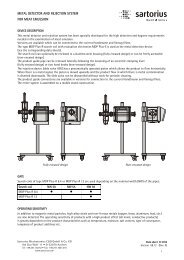 metal detector and rejection system for meat emulsion