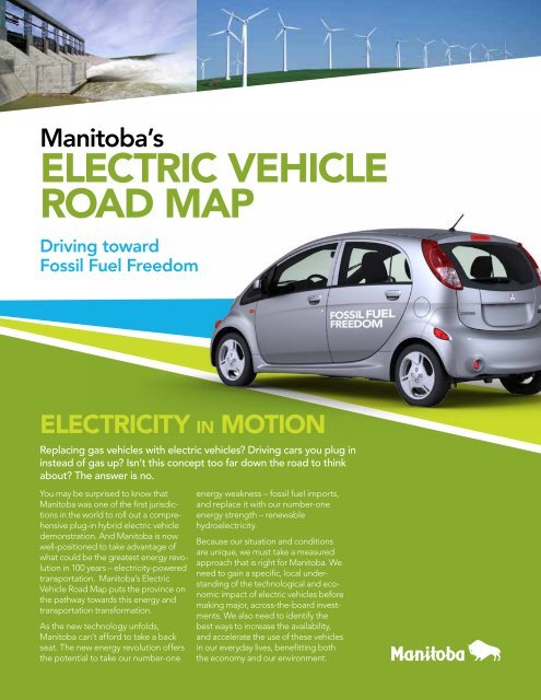 Manitoba's Electric Vehicle Road Map - Government of Manitoba