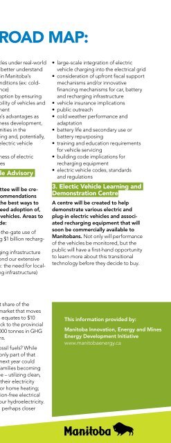 Manitoba's Electric Vehicle Road Map - Government of Manitoba