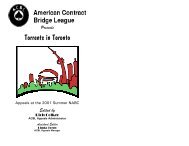 Toronto - American Contract Bridge League