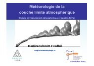 Météorologie de la couche limite atmosphérique - Cerea - ENPC