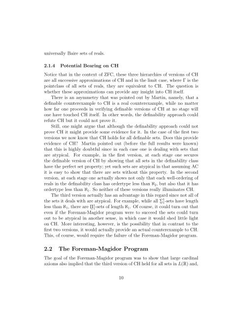 The Continuum Hypothesis - Logic at Harvard