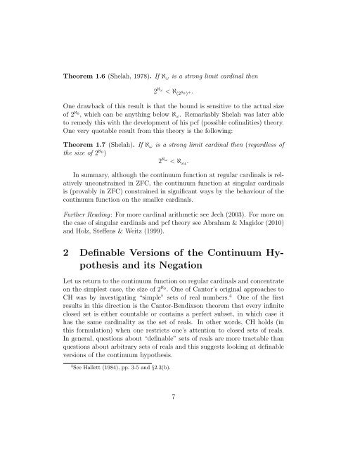 The Continuum Hypothesis - Logic at Harvard