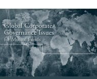 Global Corporate Governance Issues for Mutual Funds - Investment ...