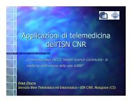 Applicazioni di telemedicina dell'ISN CNR - Garr