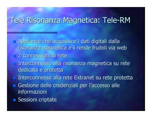 Applicazioni di telemedicina dell'ISN CNR - Garr