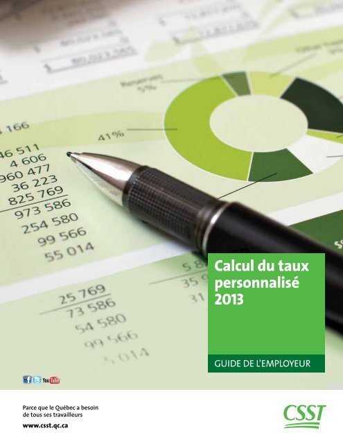 Calcul du taux personnalisÃ© 2013 - CSST