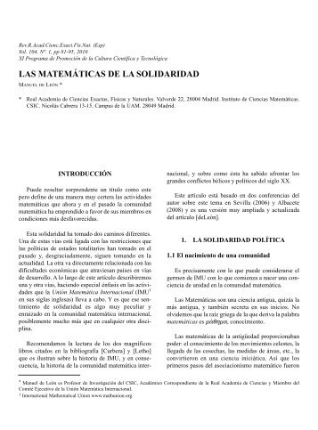 texto completo publicado de la conferencia - Real Academia de ...