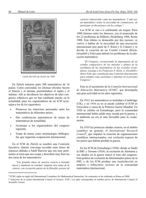 texto completo publicado de la conferencia - Real Academia de ...