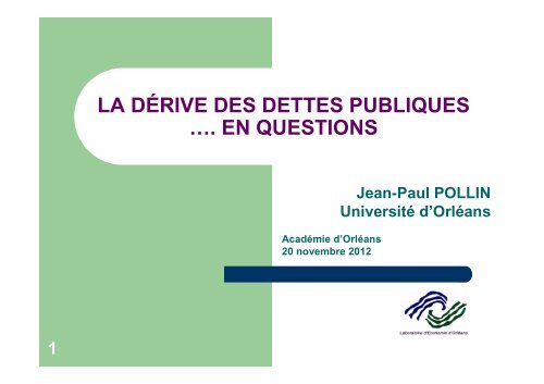 Jean-Paul Pollin - Académie d'Orléans