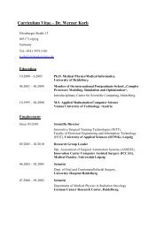 Curriculum Vitae â€“ Dr. Werner Korb - ISTT