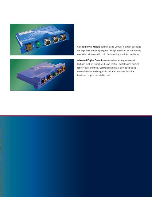 Engine Solutions Brochure - Altronic Inc.