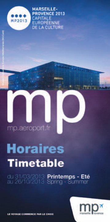 guide horaires complet Printemps-Ã©tÃ© 2013 - AÃ©roport Marseille ...