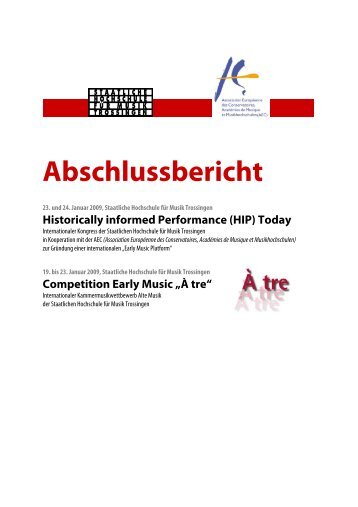 Historically informed Performance (HIP) Today - Association ...