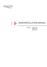 Owner's/Installation Manual - Quietside