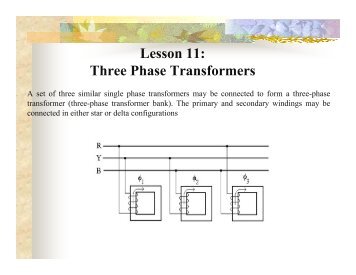 Lesson 11: Three Phase Transformers - KFUPM Open Courseware