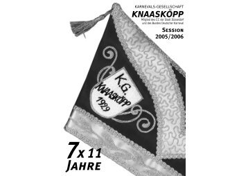 7x 11 Jahre - KG Knaasköpp 1929