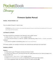 Firmware Update Manual - PocketBook