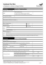 Download the Facilities Hire Application Form - Redeemer Lutheran ...