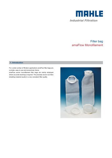 Filter bag amaFlow Monofilament - MAHLE Industry - Filtration