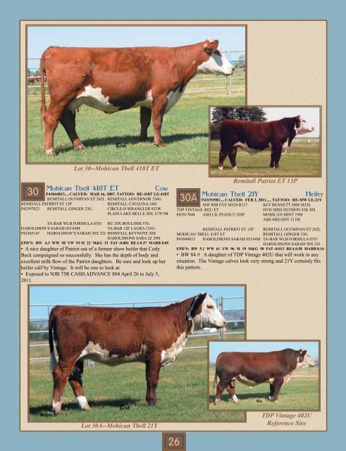 Download Catalog - BILL PELTON Livestock, LLC