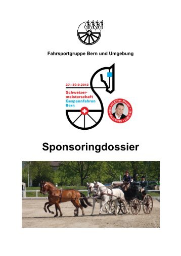 Sponsoringdossier - Fahrsportgruppe Bern