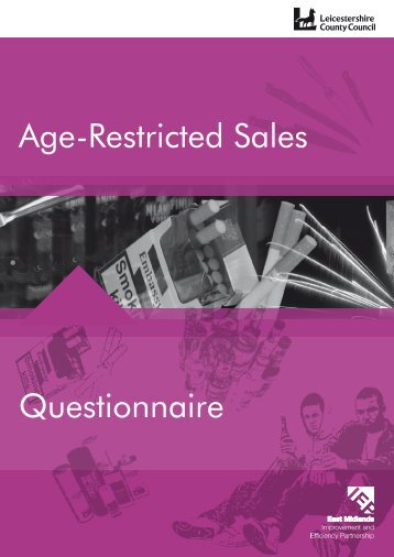 Questionnaire Age-Restricted Sales