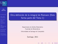 Otra definición de la integral de Riemann - Páxinas persoais - USC ...