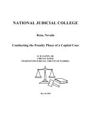 national judicial college - The Mission of the Eighteenth Circuit Courts