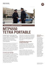 MTP6550 TETRA PORTABLE - Motorola Solutions