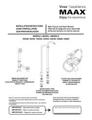 installatiOn instruCtiOns guide d'installatiOn guÃ­a para ... - Maax