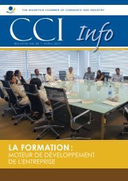 LA FORMATION : - The Mauritius Chamber of Commerce and Industry