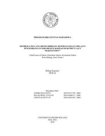 PDF: PKM-AI-10-UM-Endik-Membuka Peluang Bisnis