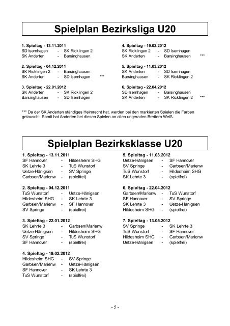 Mannschaften U16