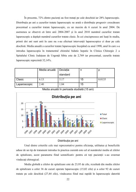 Chirurgia laparoscopică a chistului hidatic hepatic ... - Doctorate ULBS