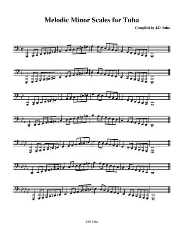 Melodic Minor Scales - Tuba