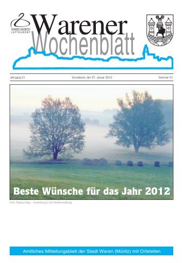 Beste Wünsche für das Jahr 2012 - Müritz