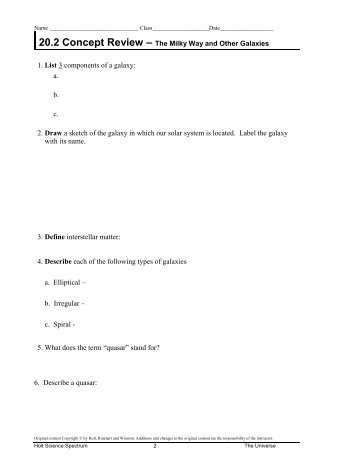 20.2 Concept Review - Physical Science