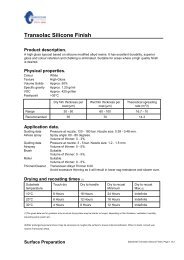 Product Data Sheet Transolac Silicone Finish - Transocean Coatings