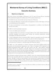 Montserrat Survey of Living Conditions (MSLC) Executive Summary