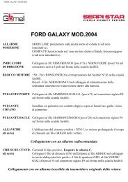 FORD GALAXY MOD.2004 - Bis Alarmes