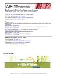 Development of infrared focal plane arrays for space - Astro Pas ...