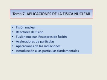 aplicaciones de la FÃ­sica Nuclear