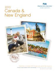 2013 Canada & New England - OneSource - Princess Cruises