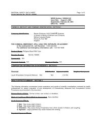 MATERIAL SAFETY DATA SHEET Page 1 of 5 Product Reorder No ...