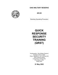 quick response security training (qrst) - Ohio Military Reserve