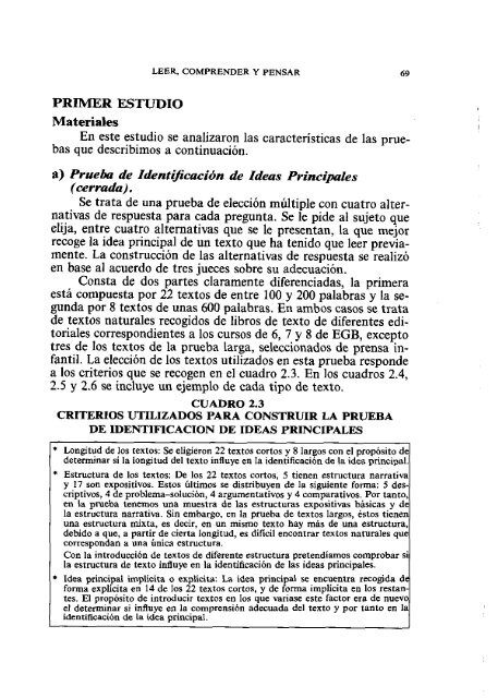 Leer, Comprender y Pensar - Sector Lenguaje y Comunicación