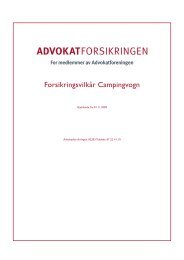 ForsikringsvilkÃƒÂ¥r Campingvogn - Advokatforeningen