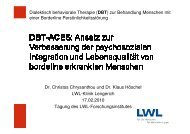 Dialektisch-Behaviorale Therapie / DBT ACES. Ambulantes - LWL ...