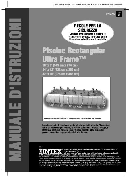 Piscine Rectangular Ultra Frameâ¢ - Intexitalia